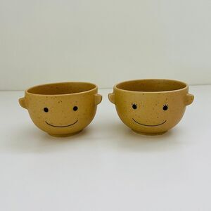 SUN ART Manpuku Series Speckled Beige Glazed Miso Soup Rice Pottery Bowl Set